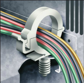 高品质电缆固定夹 LG供应NYLON 66材质推按铰链式线夹详解